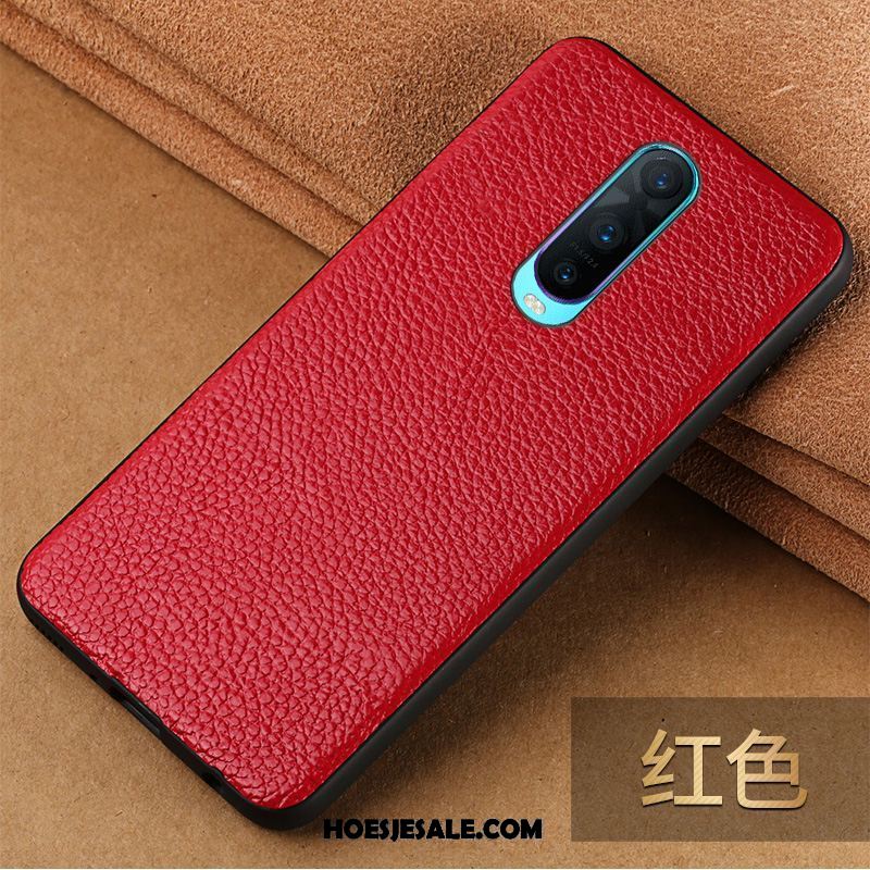 Oppo R17 Pro Hoesje Pas Anti-fall Echt Leer Scheppend Trendy Merk Goedkoop