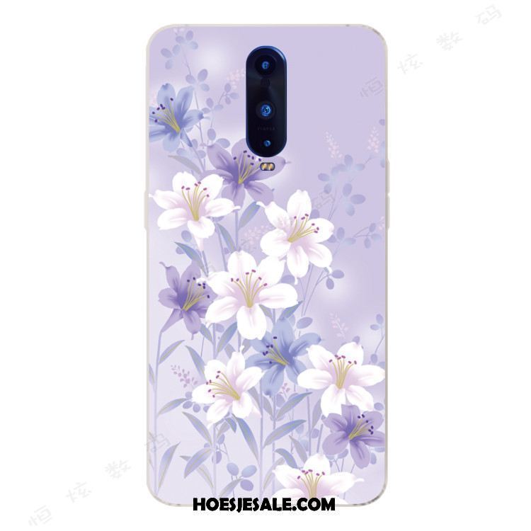 Oppo R17 Pro Hoesje Purper Mobiele Telefoon Bescherming Zacht Siliconen Winkel