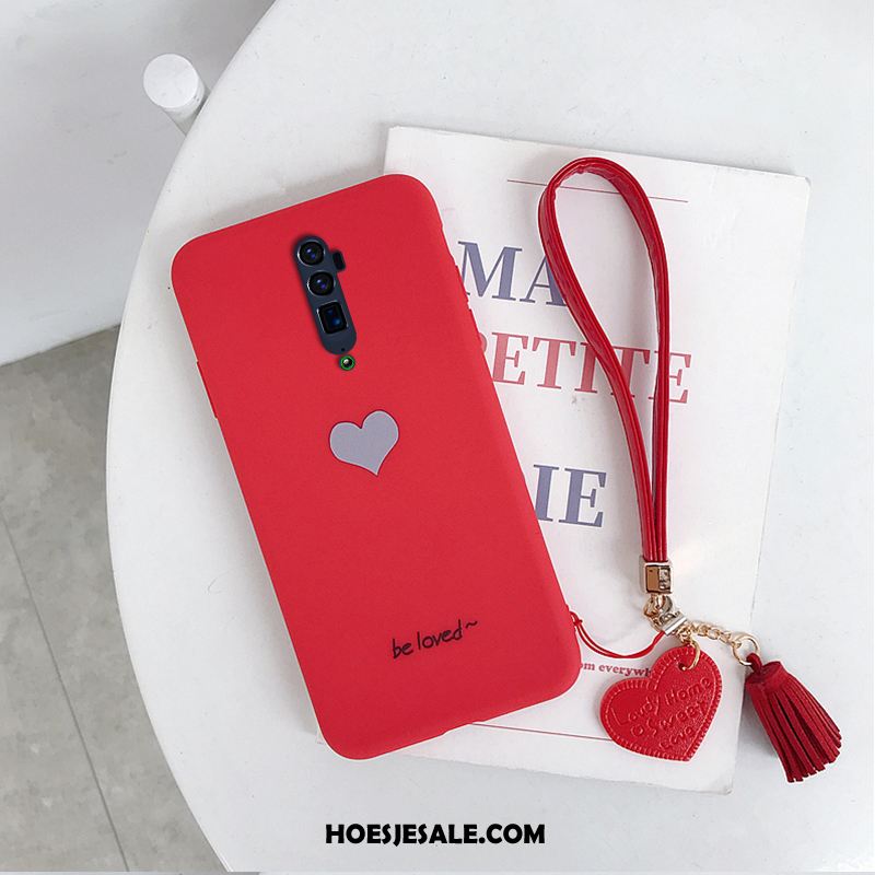 Oppo Reno 10x Zoom Hoesje Anti-fall Rood Zacht Trendy Merk All Inclusive Kopen