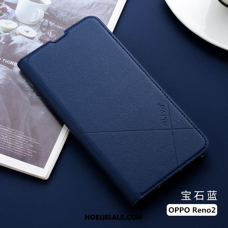 Oppo Reno 2 Hoesje Mobiele Telefoon Leren Etui Anti-fall All Inclusive Tempereren Sale