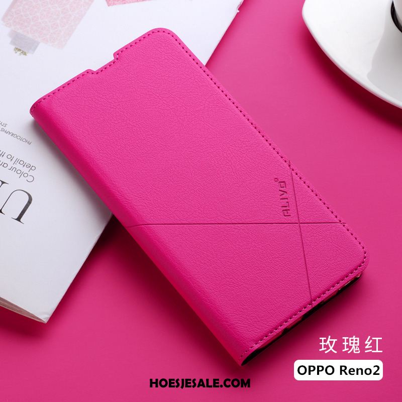 Oppo Reno 2 Hoesje Mobiele Telefoon Leren Etui Anti-fall All Inclusive Tempereren Sale