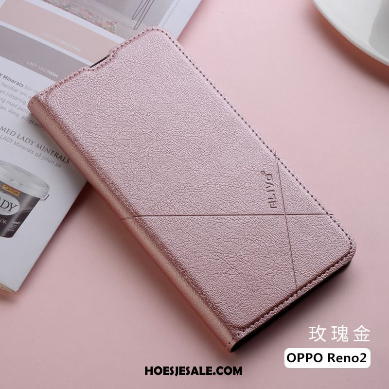 Oppo Reno 2 Hoesje Mobiele Telefoon Leren Etui Anti-fall All Inclusive Tempereren Sale