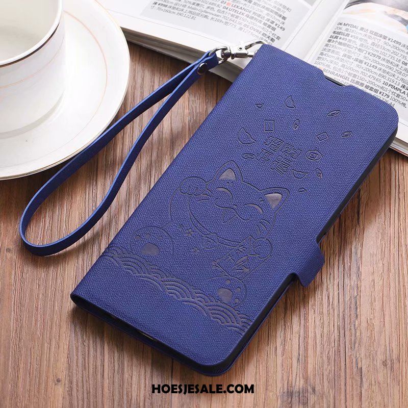 Oppo Reno 2 Z Hoesje Leren Etui Anti-fall Vintage Schrobben Scheppend Goedkoop