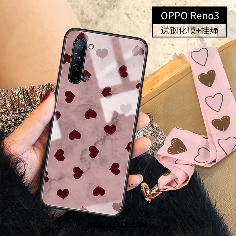 Oppo Reno 3 Hoesje Anti-fall Hoes Glas Luxe All Inclusive Sale