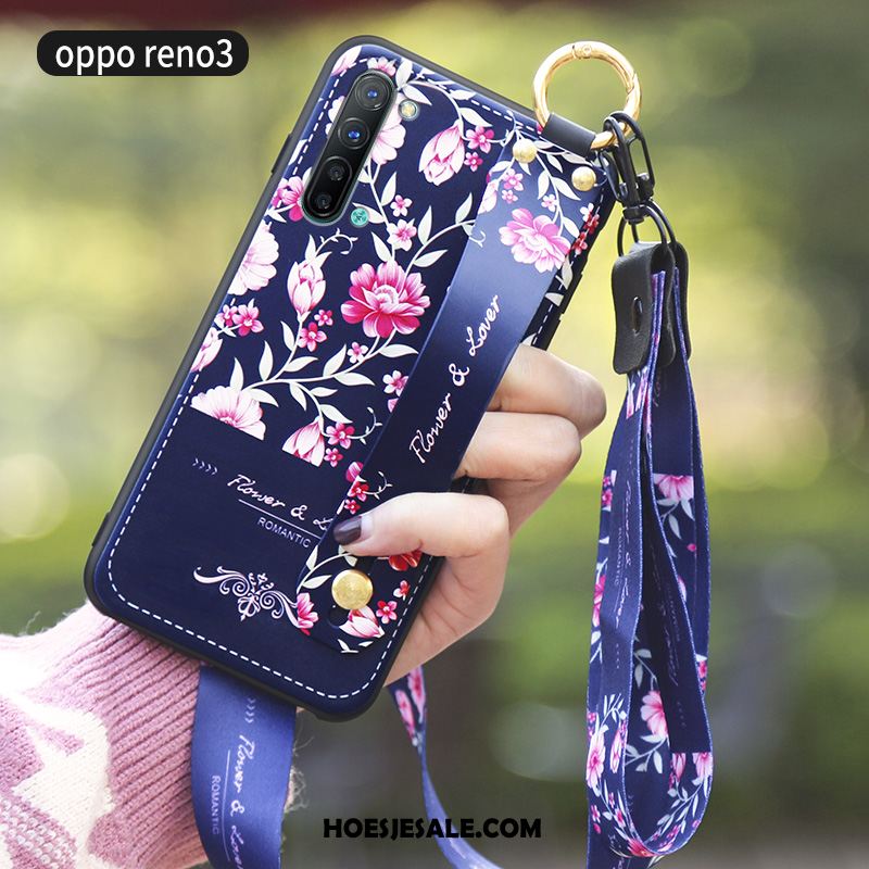 Oppo Reno 3 Hoesje Anti-fall Schrobben Siliconen Hoes Zacht Sale