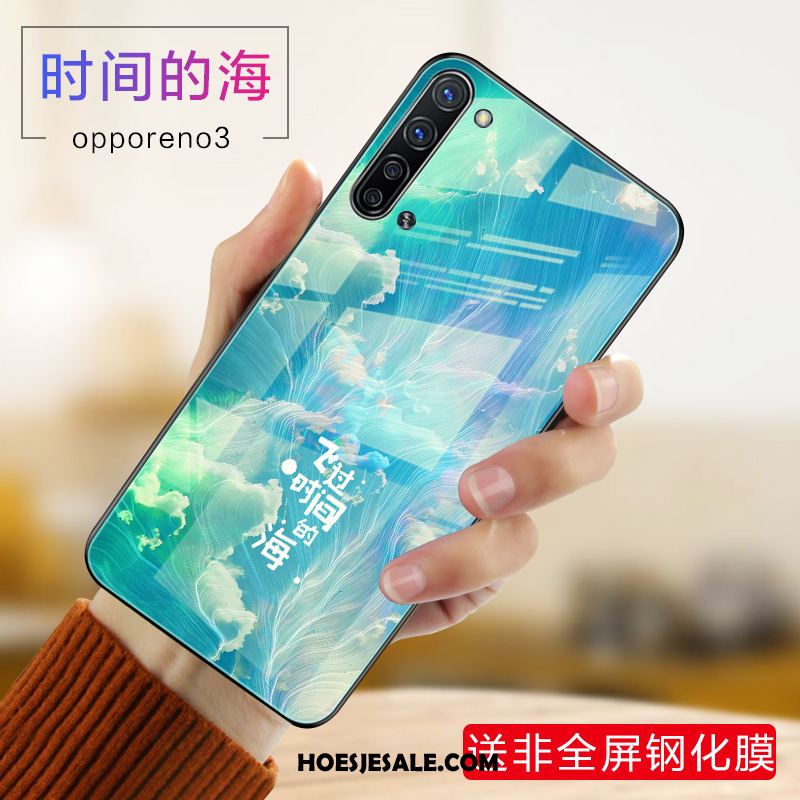 Oppo Reno 3 Hoesje Groen Hoes Anti-fall All Inclusive Persoonlijk Goedkoop