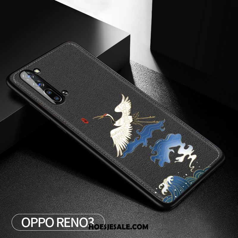 Oppo Reno 3 Hoesje Kraan Mobiele Telefoon Blauw Hoes Anti-fall Goedkoop