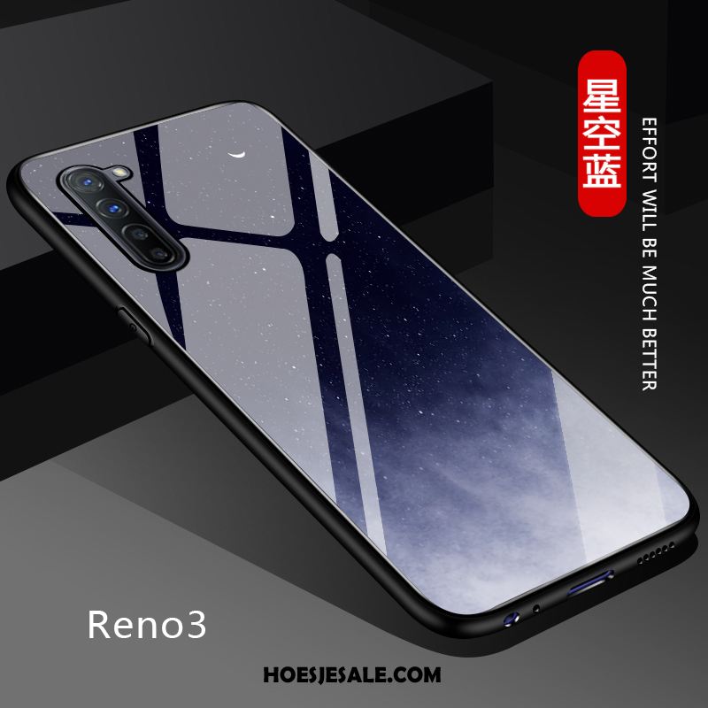 Oppo Reno 3 Hoesje Pas Anti-fall Bescherming Effen Kleur Verloop Winkel