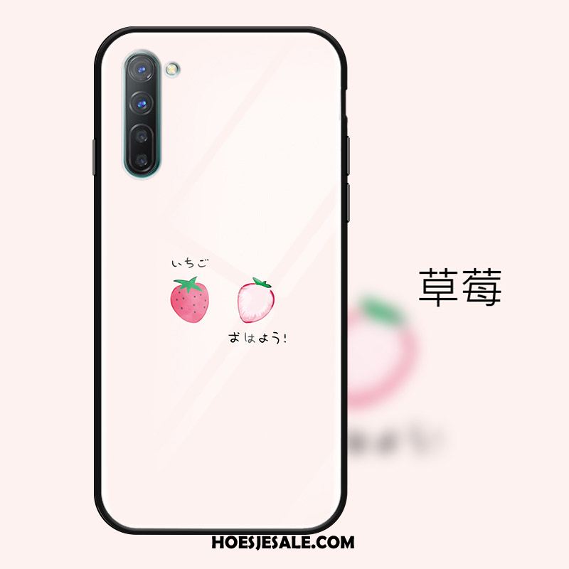 Oppo Reno 3 Hoesje Roze Eenvoudige Hart Spotprent Hoes Online