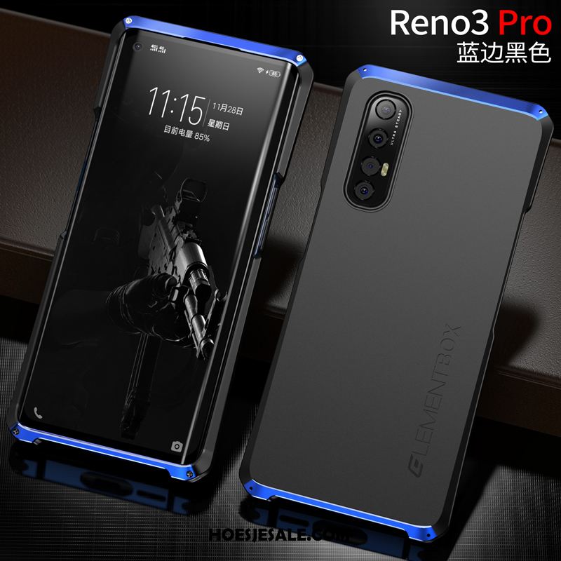 Oppo Reno 3 Pro Hoesje All Inclusive Metaal Hoes Anti-fall Siliconen Online