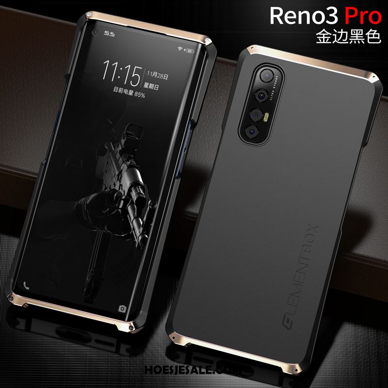 Oppo Reno 3 Pro Hoesje All Inclusive Metaal Hoes Anti-fall Siliconen Online