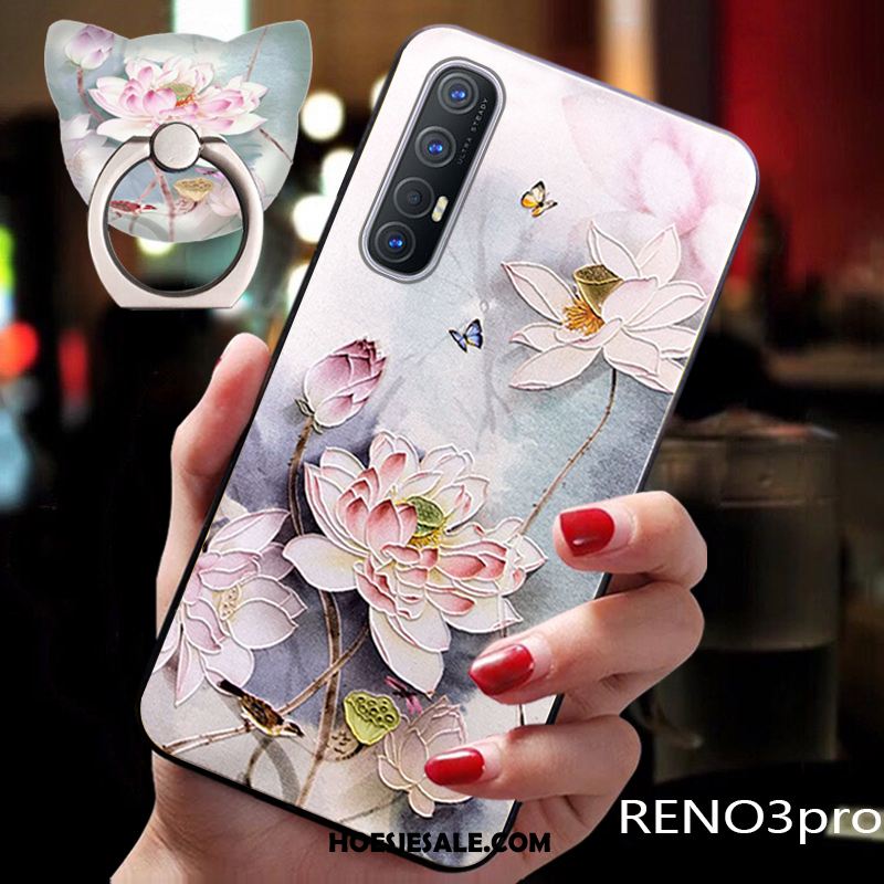 Oppo Reno 3 Pro Hoesje Hanger Trend Ondersteuning Bescherming Vintage Goedkoop