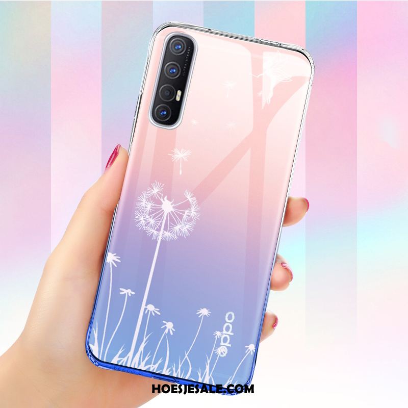 Oppo Reno 3 Pro Hoesje Scheppend Gasbag Dun Trend Blauw Goedkoop