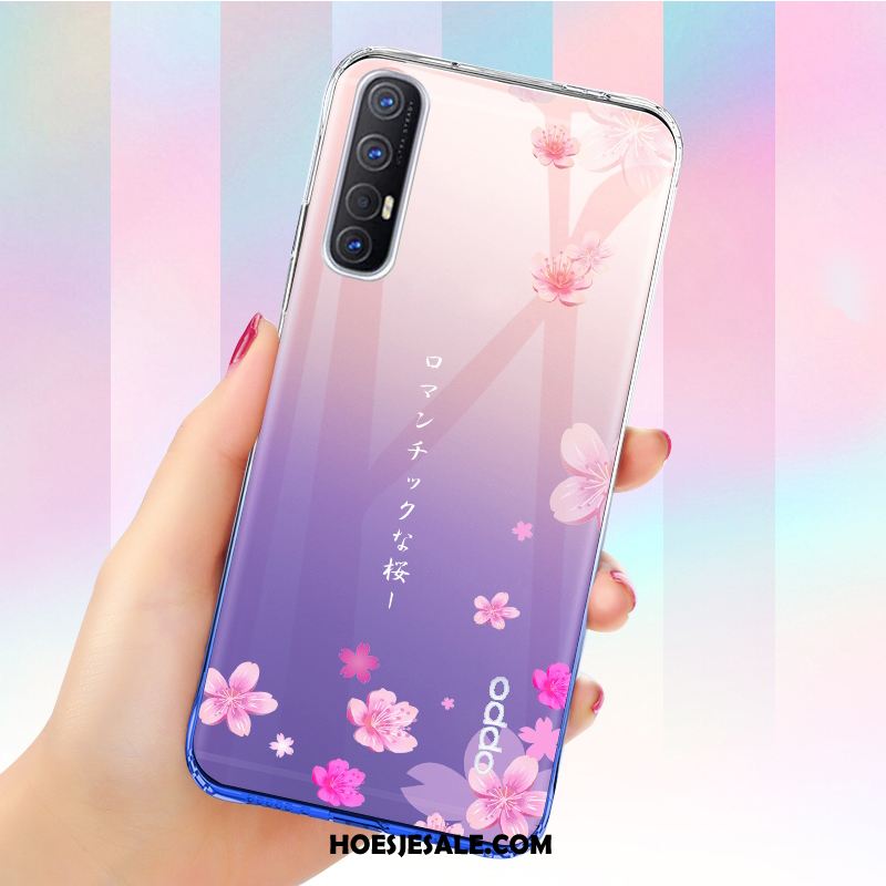 Oppo Reno 3 Pro Hoesje Scheppend Gasbag Dun Trend Blauw Goedkoop