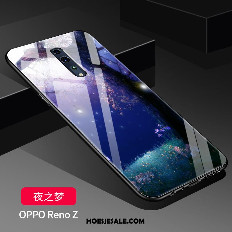 Oppo Reno Z Hoesje Bescherming Skärmskydd Spiegel Sterrenhemel Hoes Goedkoop