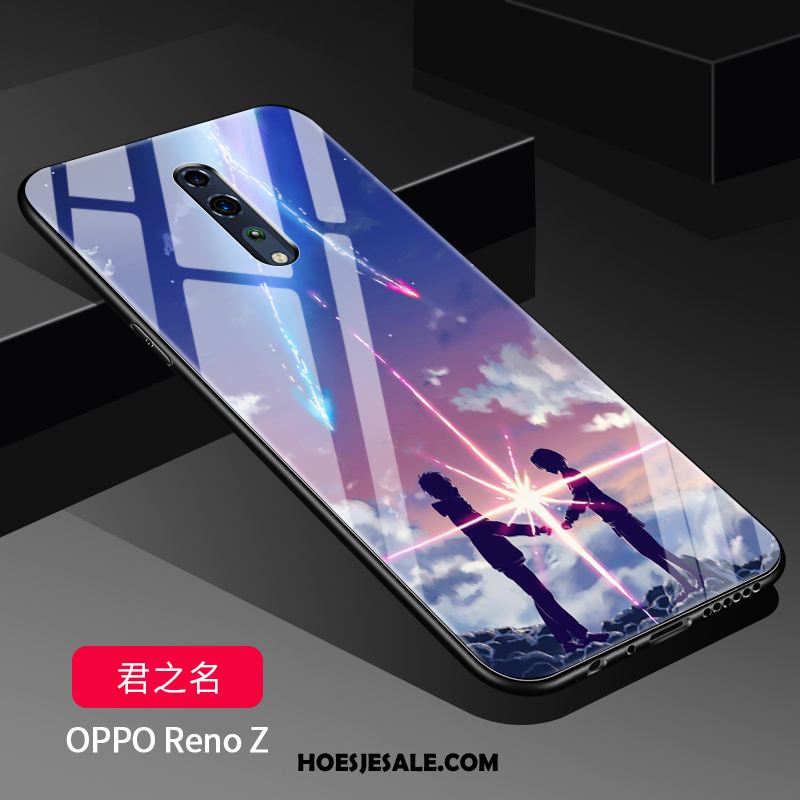 Oppo Reno Z Hoesje Bescherming Skärmskydd Spiegel Sterrenhemel Hoes Goedkoop