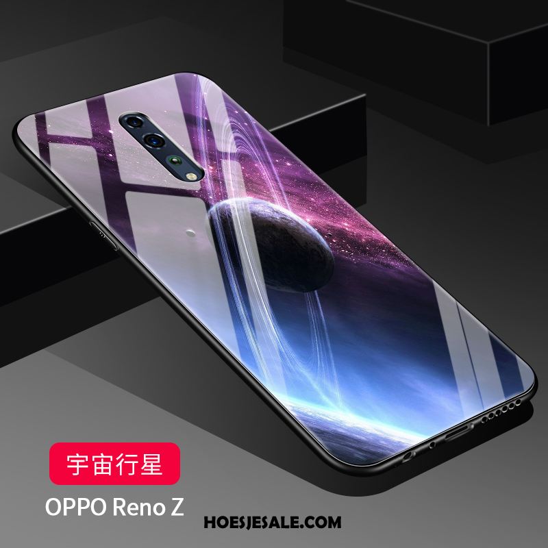 Oppo Reno Z Hoesje Bescherming Skärmskydd Spiegel Sterrenhemel Hoes Goedkoop