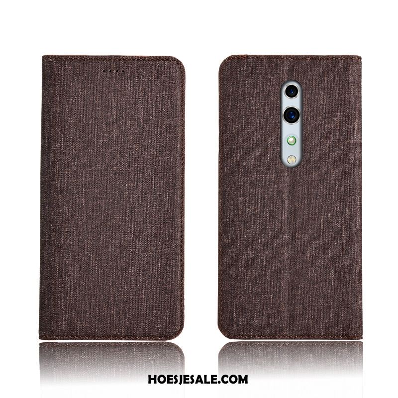 Oppo Reno Z Hoesje Hoes Folio Anti-fall Mobiele Telefoon Zwart Sale
