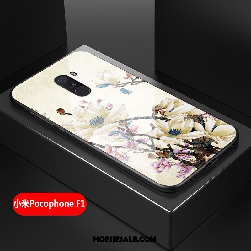 Pocophone F1 Hoesje All Inclusive Kunst Bloemen Hard Hoes Korting