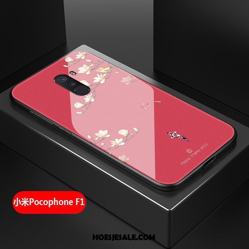 Pocophone F1 Hoesje All Inclusive Kunst Bloemen Hard Hoes Korting