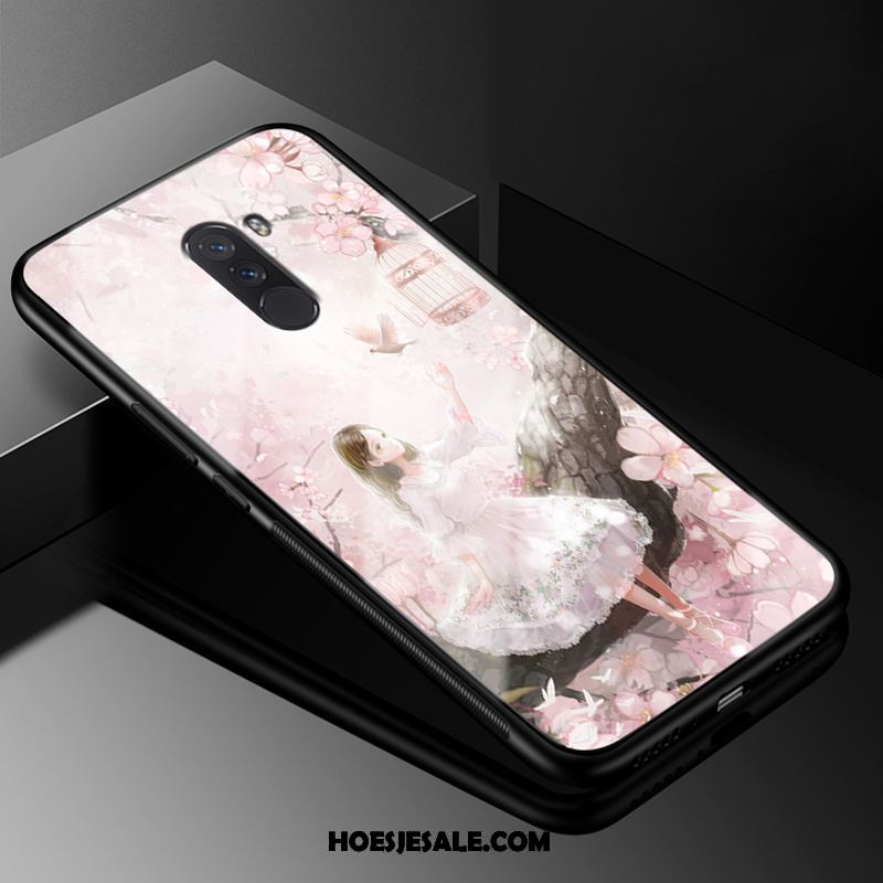 Pocophone F1 Hoesje Eenvoudige Hoes Gehard Glas Roze Mobiele Telefoon Kopen