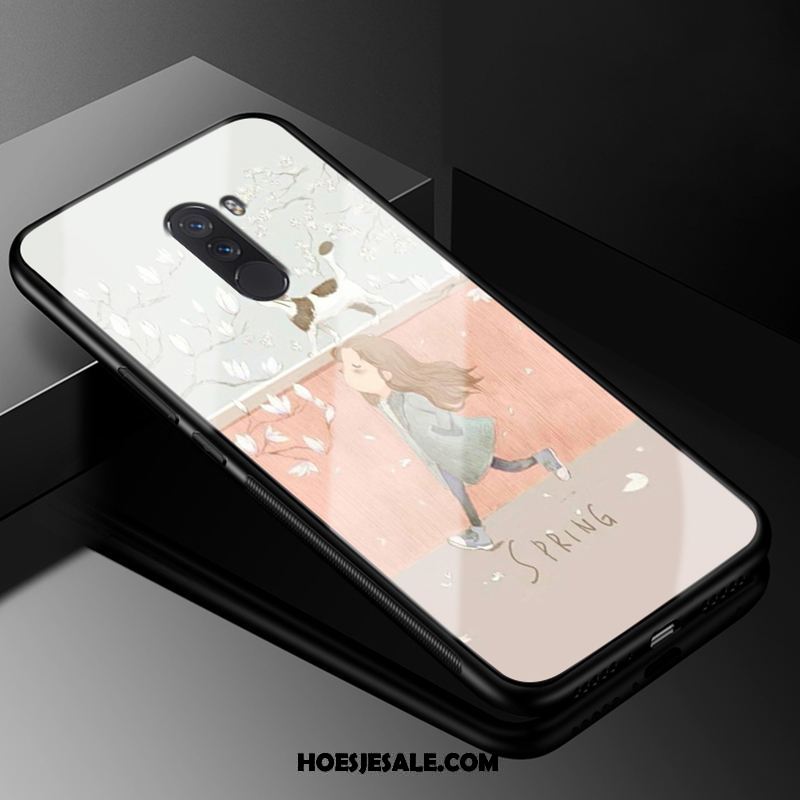 Pocophone F1 Hoesje Eenvoudige Hoes Gehard Glas Roze Mobiele Telefoon Kopen