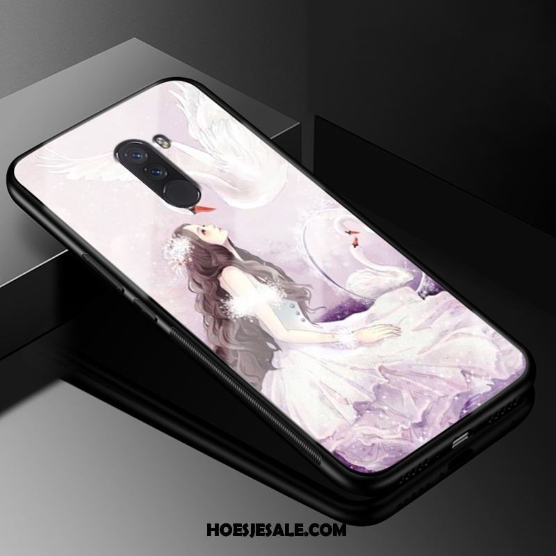 Pocophone F1 Hoesje Eenvoudige Hoes Gehard Glas Roze Mobiele Telefoon Kopen