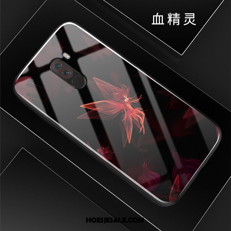 Pocophone F1 Hoesje Glas Mobiele Telefoon Hoes Spotprent Purper Kopen