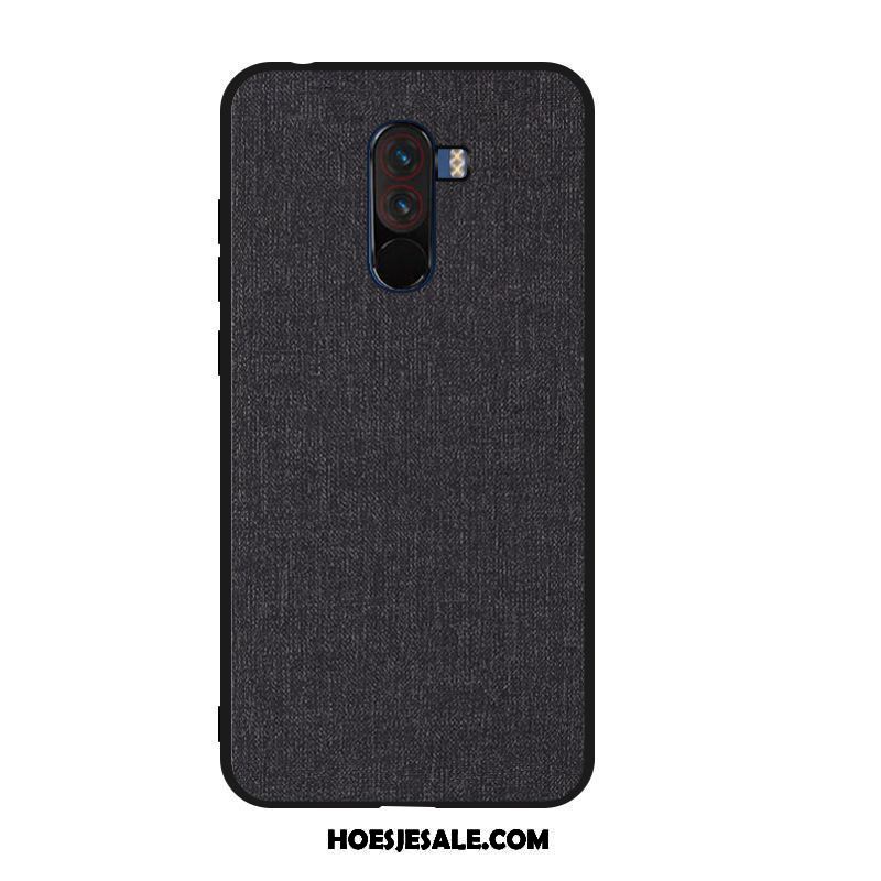 Pocophone F1 Hoesje Hoes Zacht Canvas Mini Hard Kopen