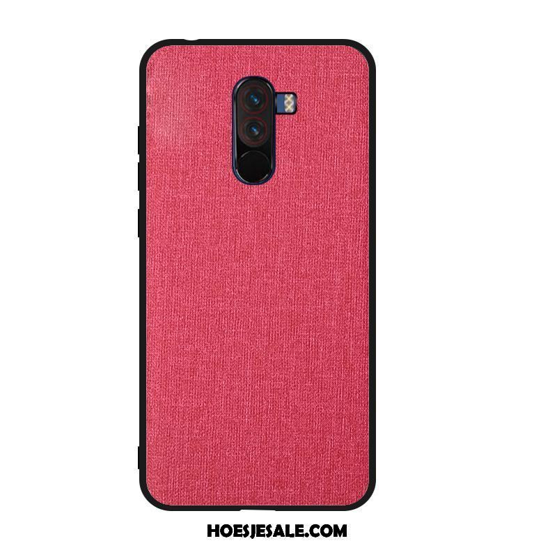 Pocophone F1 Hoesje Hoes Zacht Canvas Mini Hard Kopen