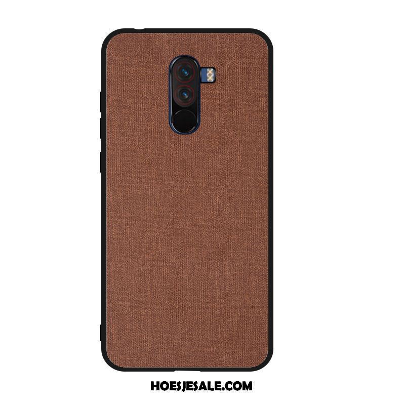 Pocophone F1 Hoesje Hoes Zacht Canvas Mini Hard Kopen