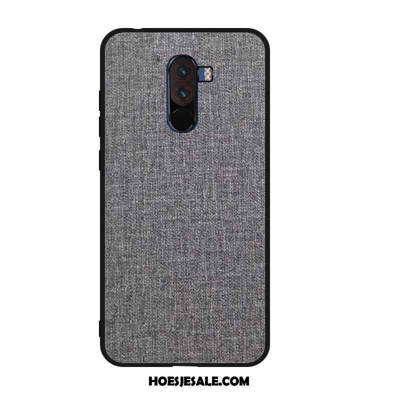 Pocophone F1 Hoesje Hoes Zacht Canvas Mini Hard Kopen