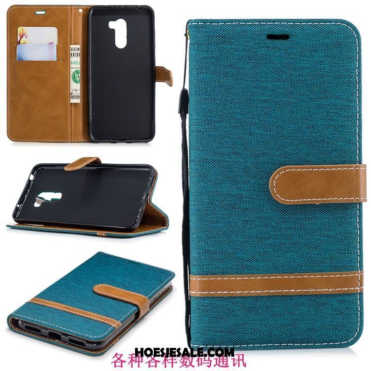 Pocophone F1 Hoesje Purper Trendy Merk Denim Bescherming Folio Aanbiedingen