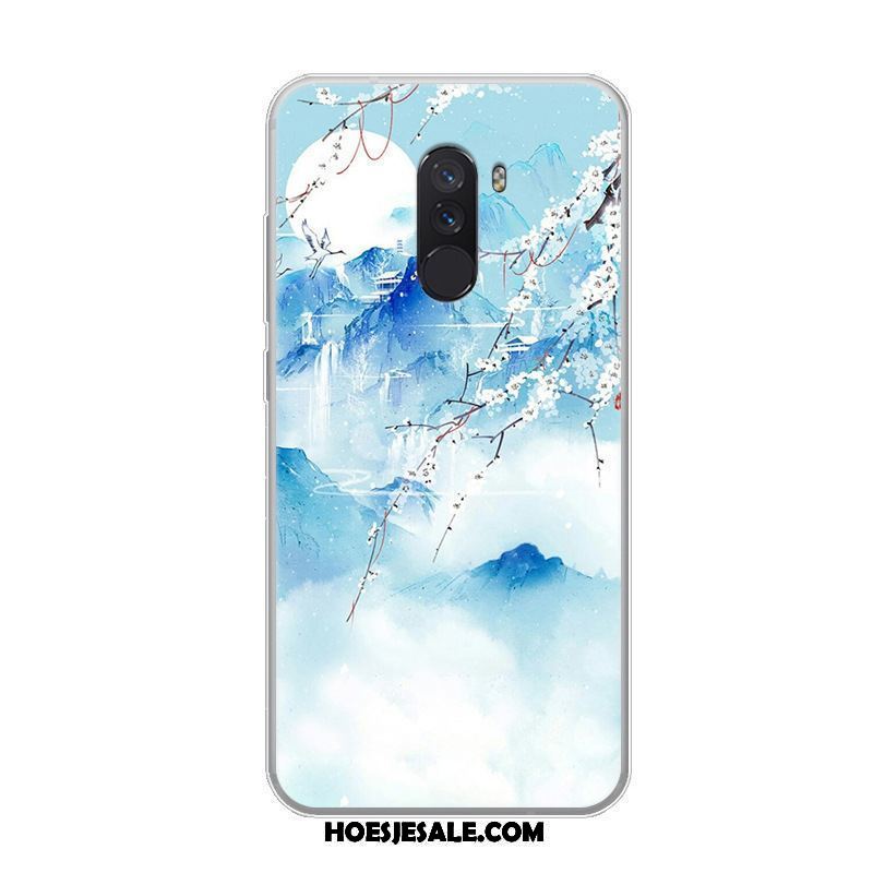 Pocophone F1 Hoesje Siliconen Hoes Blauw Scheppend Bescherming Kopen