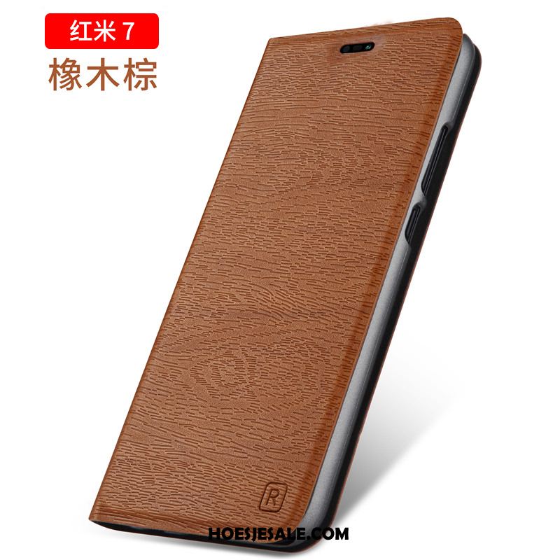 Redmi 7 Hoesje Clamshell Mini Leren Etui Mobiele Telefoon Trend Sale