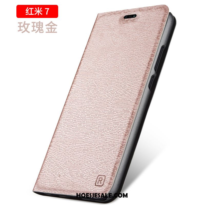 Redmi 7 Hoesje Clamshell Mini Leren Etui Mobiele Telefoon Trend Sale