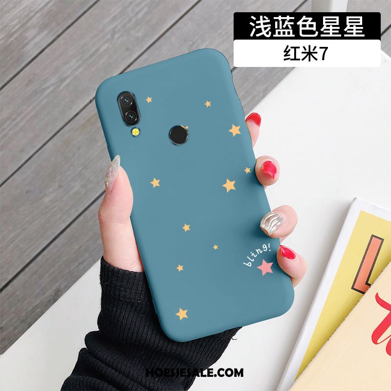 Redmi 7 Hoesje Persoonlijk Ster Blauw Anti-fall Trend Goedkoop