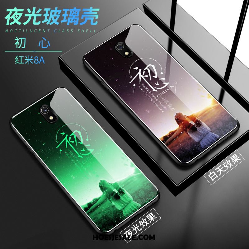 Redmi 8a Hoesje Lichtende Voelen Glas Nacht Mobiele Telefoon Sale