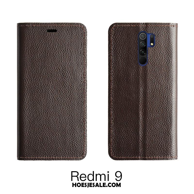 Redmi 9 Hoesje Folio Oranje Kaart Koe All Inclusive Winkel