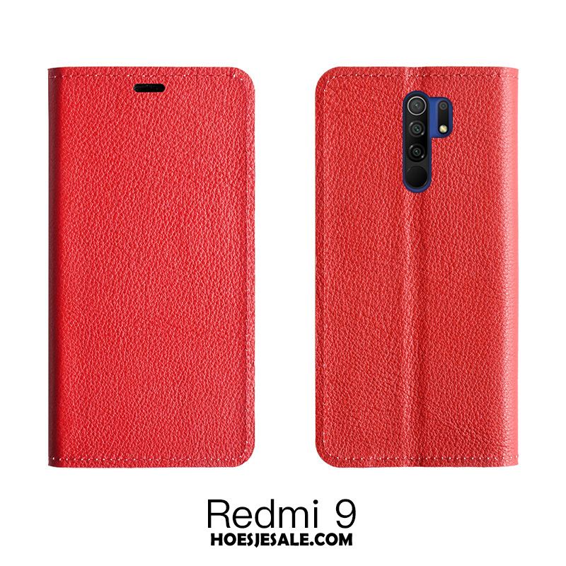 Redmi 9 Hoesje Folio Oranje Kaart Koe All Inclusive Winkel