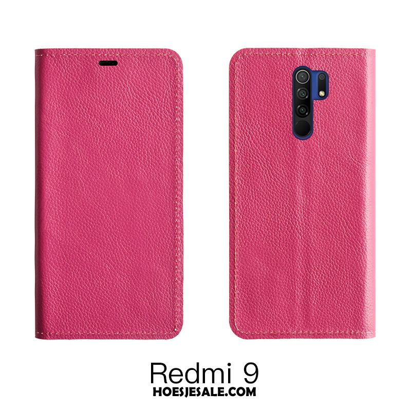 Redmi 9 Hoesje Folio Oranje Kaart Koe All Inclusive Winkel