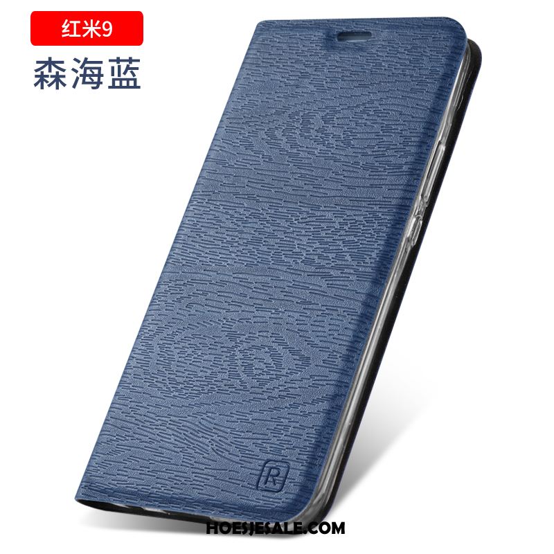 Redmi 9 Hoesje Mobiele Telefoon Donkerblauw Anti-fall Zacht Rood Sale