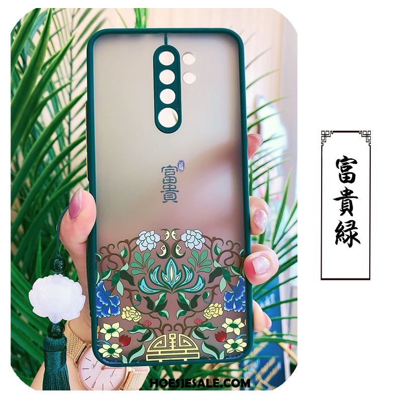 Redmi 9 Hoesje Reliëf All Inclusive Net Red Purper Trend Sale