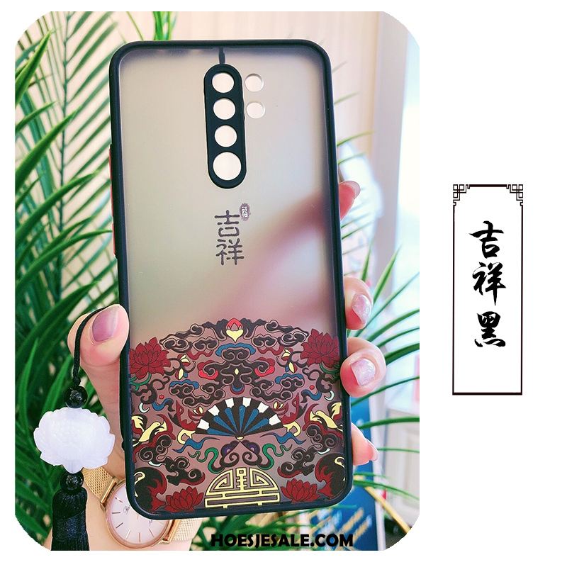 Redmi 9 Hoesje Reliëf All Inclusive Net Red Purper Trend Sale