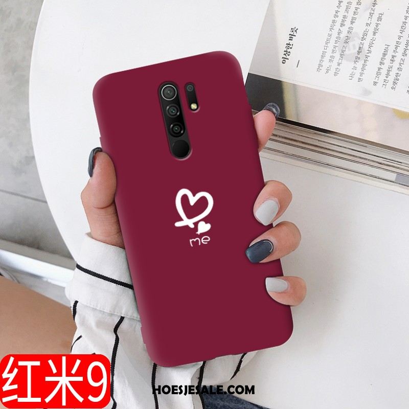 Redmi 9 Hoesje Rood Anti-fall Wijnrood Bescherming All Inclusive Sale