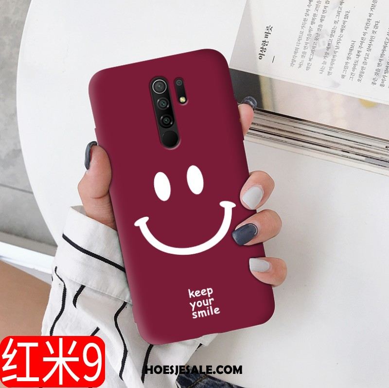 Redmi 9 Hoesje Rood Anti-fall Wijnrood Bescherming All Inclusive Sale