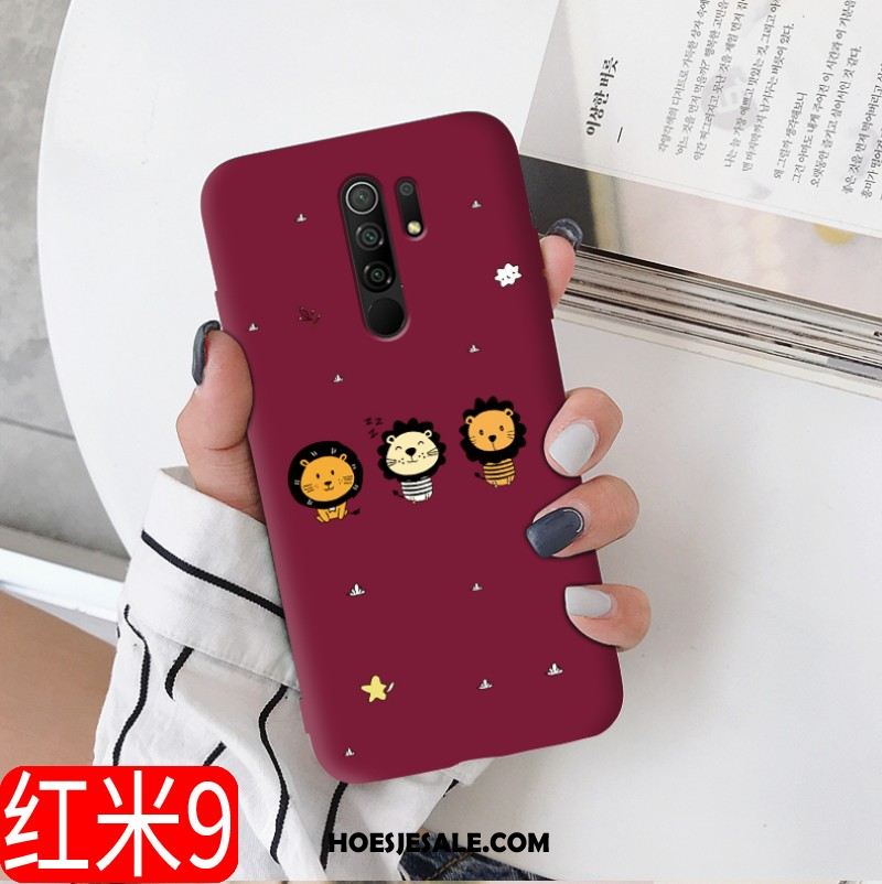 Redmi 9 Hoesje Rood Anti-fall Wijnrood Bescherming All Inclusive Sale