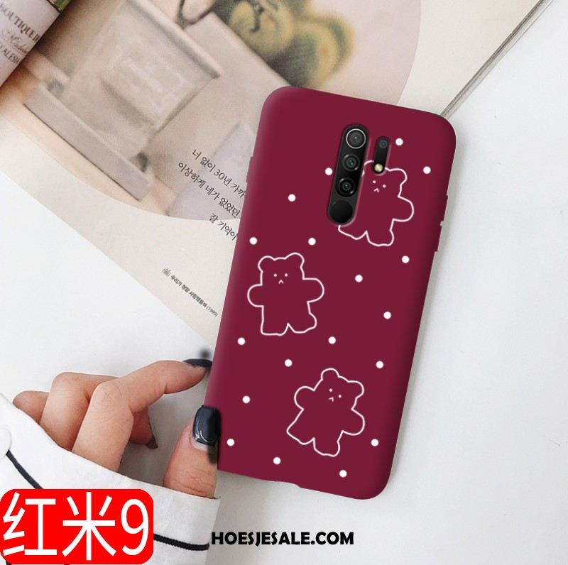 Redmi 9 Hoesje Rood Anti-fall Wijnrood Bescherming All Inclusive Sale