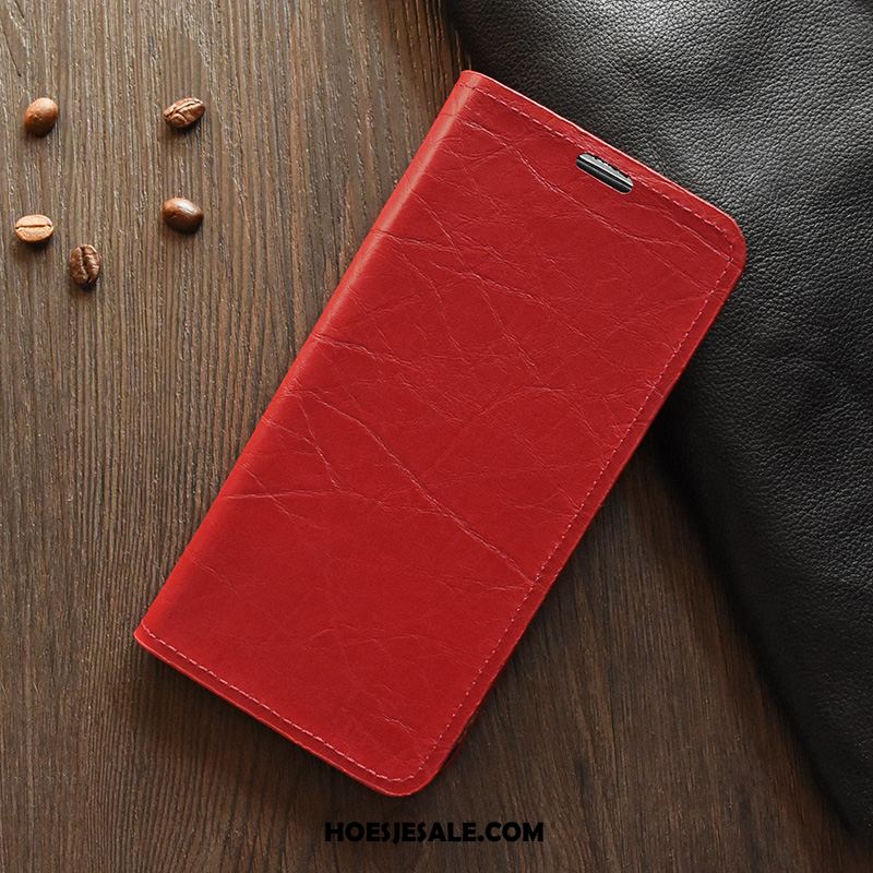 Redmi Note 6 Pro Hoesje Bescherming Hoes Rood Leer Roze Sale