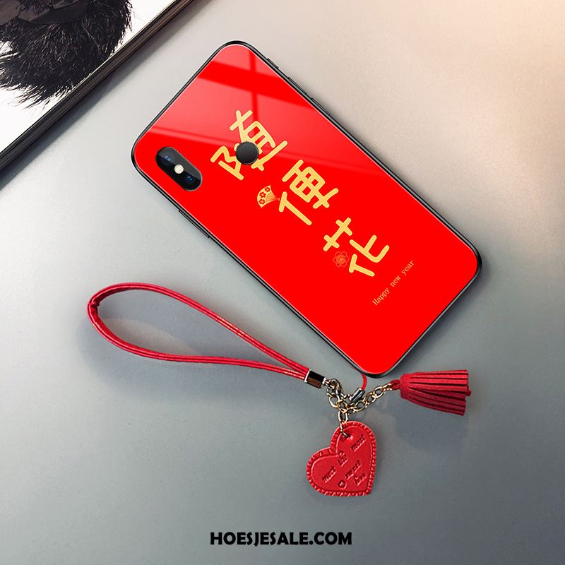 Redmi Note 6 Pro Hoesje Mobiele Telefoon Hard Bescherming Hoes Net Red Goedkoop